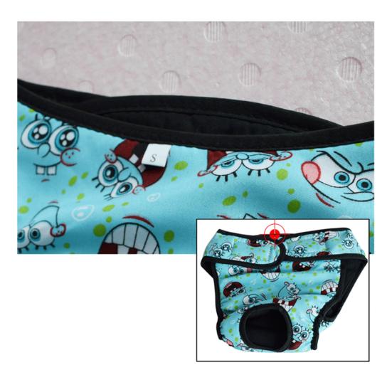 Cute Female Dog Cartoon Diaper Washable Sanitary Physiological Pants Underwear