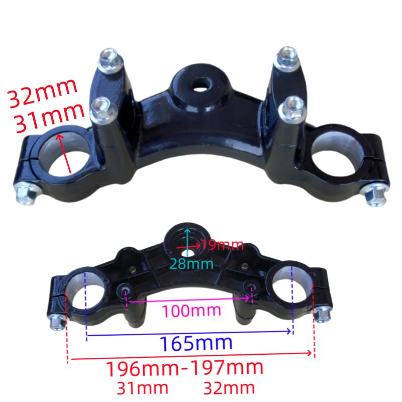 Front shock absorber mounting bracket motorcycle steering wheel joint board for SUZUKI GN125cc CNC Steering handle fixing plate
