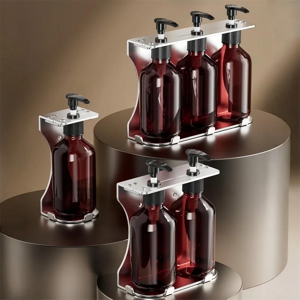 1 Set Dispenser Bottle Holder And Pump Bottle Wall Mounted Manual Soap Dispenser Shampoo Shower Gel Pump Bottle With Holder