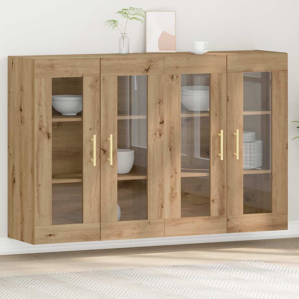 Wall Cabinets 2 pcs Artisan Oak 69.5 x 34 x 90 cm