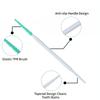 50Pcs Double-End Interdental Brush Clean Between Teeth Extended Massage Disposable Silicone Toothpicks Brush