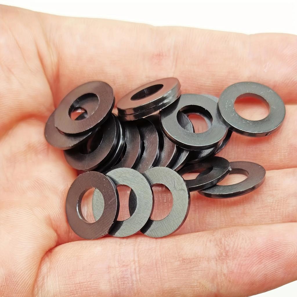 660pcs Black Nylon Flat Washer Assortment Kit: Perfect Electrical Connections for Household & Commercial Appliances (M2-M10)
