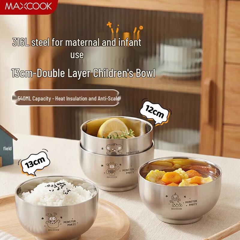 Mei Chu Monster Party Ditto 316L Stainless Steel Double-Layer Bowl