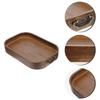 Long Rectangle Retro Bamboo Tray With Metal Handle Vintage Storage Tray Home Decor Bamboo Serving Platter Foot Tray Plates Bowls
