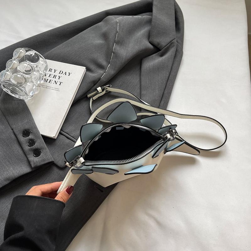 1 Stück Damen Kontrastfarbe PU Umhängetasche Persönlichkeit Mode Geformt Dinosaurier Damen Tasche Geeignet für Handy Geldbörse Kartenhalter Qualität