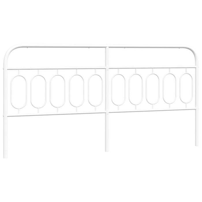 VidaXL Tête de lit métal blanc 200 cm 377204
