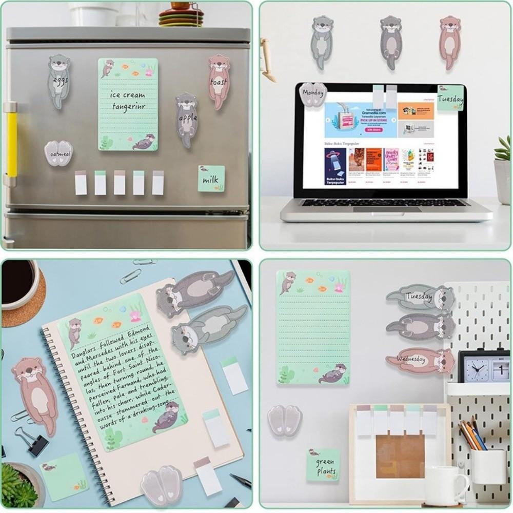 Colorful Pocket Notepad Dog Cat Self-Adhesive Notes Sticky Notes Set  School Supplies