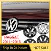 For VW VOLKSWAGEN New 1Pc 100mm Rear Tail Trunk 140mm Car Logo Front Bonnet Hood Emblem For VW Passat 2011 2012 2013 2014 2015 A