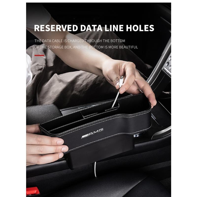Multifunctional Car Seat Crevice Storage Box Seat Gap Slit Pocket Manager For Mercedes Benz AMG W212 W205 W246 W177 W176 W213 GLC GLE GLS ML Welcome