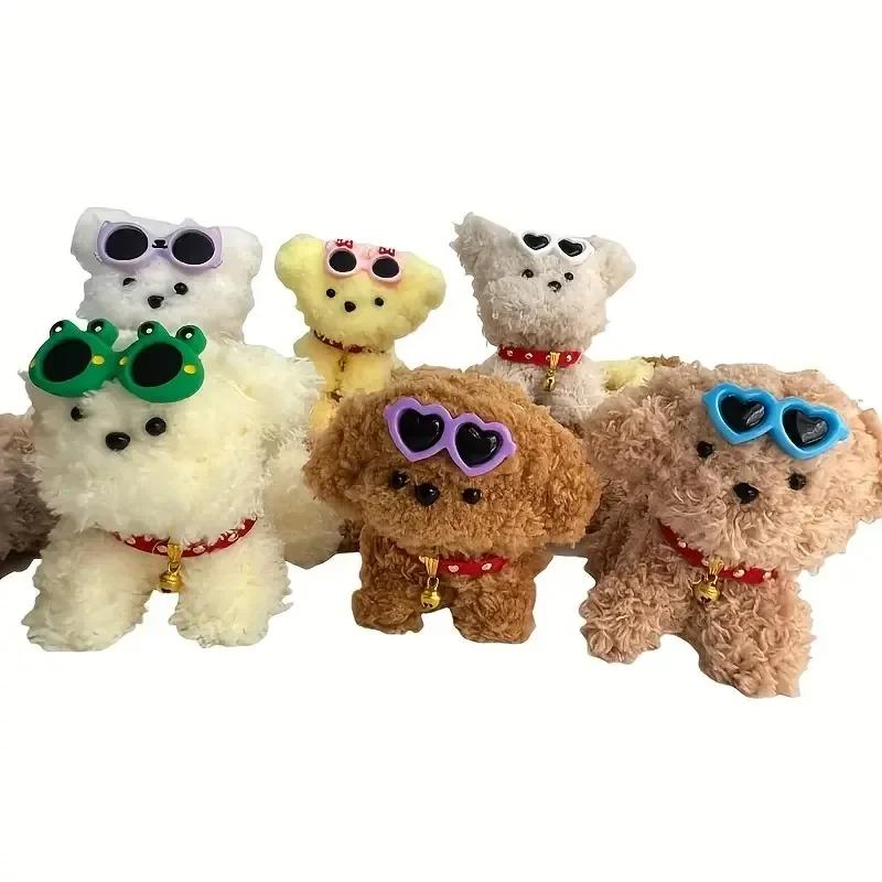 Pulitori per pipa Jumbo in pile corallo Steli in ciniglia Set per lavoretti con pulisci pipa Cane fai-da-te con occhiali da sole Forniture per progetti Decorazioni