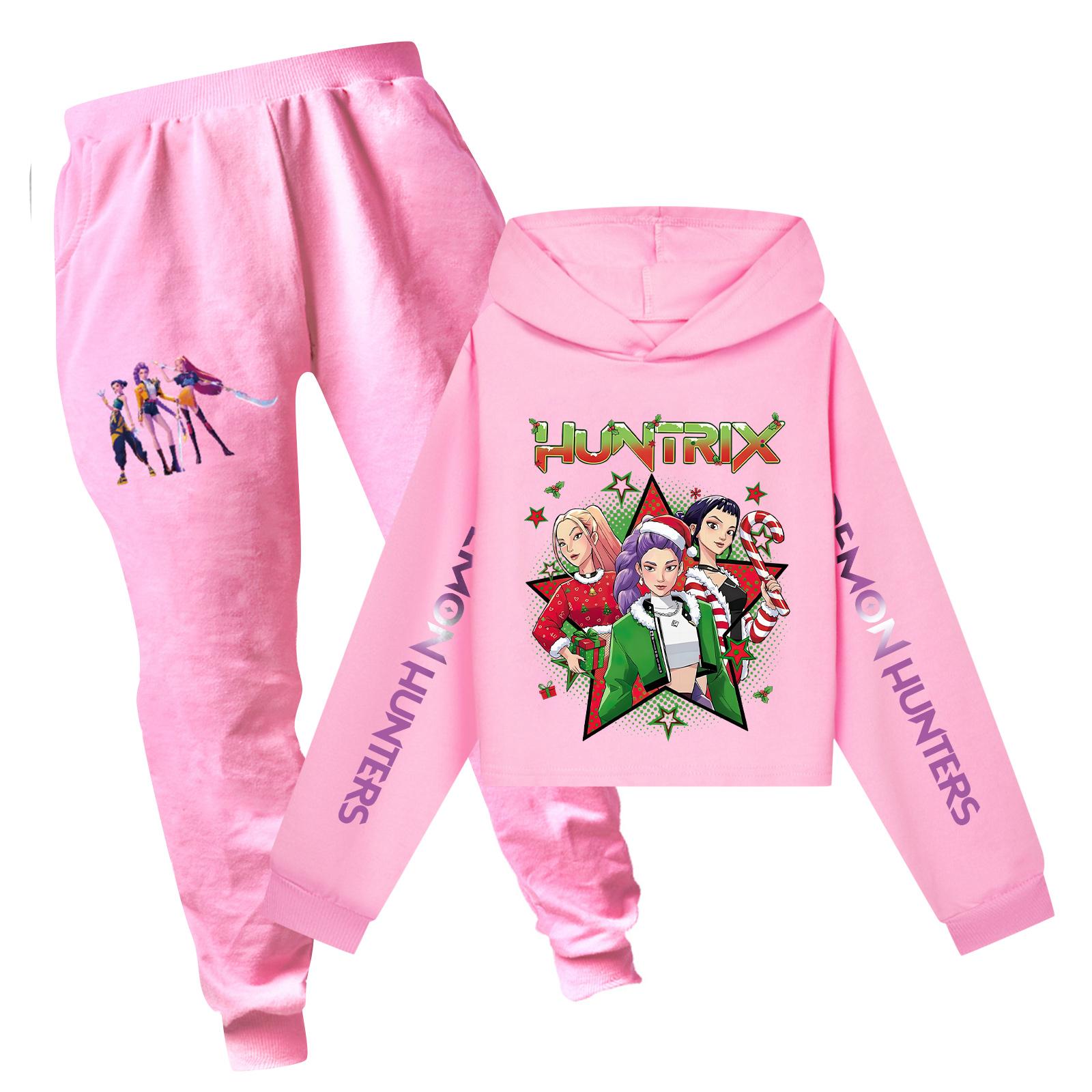 

Children s Hooded Top And Pants Two-piece Tracksuit Set Long-sleeved Printed Sweatshirt Set 110