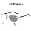 Rimless Photochromic Multifocal Reading Glasses for Near & Far with Smart Zoom