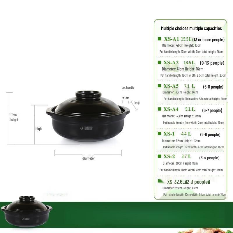 Zhishi Ceramic Casserole Soup Pot
