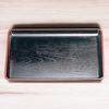 Zelkova Kaiseki Tray Black with Red Lacquerware Made in Japan J-kitchens 2-shaku (Tray/Obon) Top, Non-Slip, 36cm, (ABS Resin),
