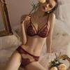 LangSha French Style Lace Wireless Push-Up Bra Set