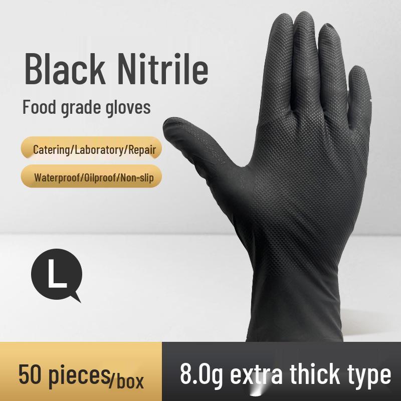 

Oil-Proof, Wear-Resistant Nitrile Gloves for Auto Repair and Maintenance - Disposable and Thickened for Men