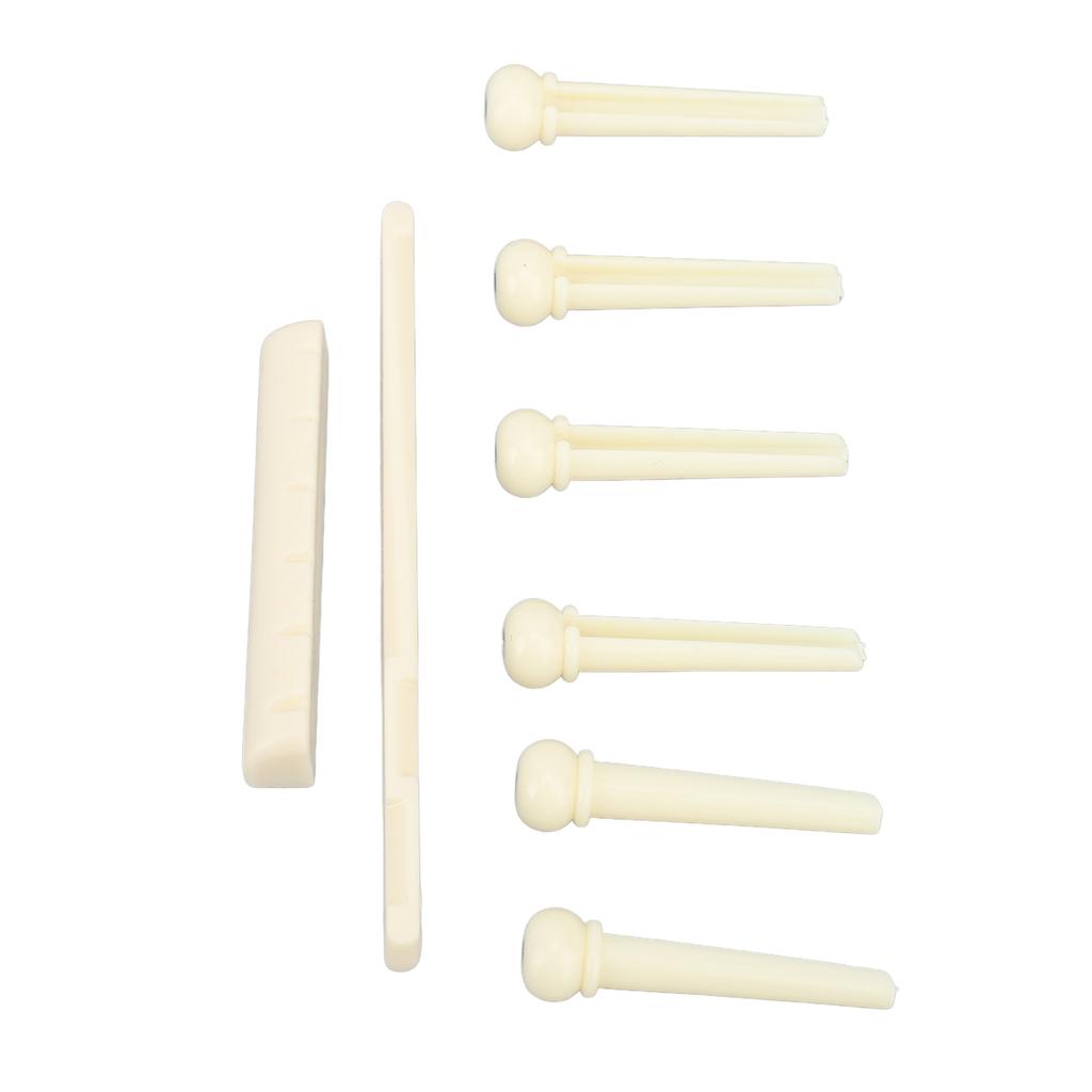 Acoustic Guitar Bridge Set Nut Saddle String Pins Plastic Instrument Accessories for Playing