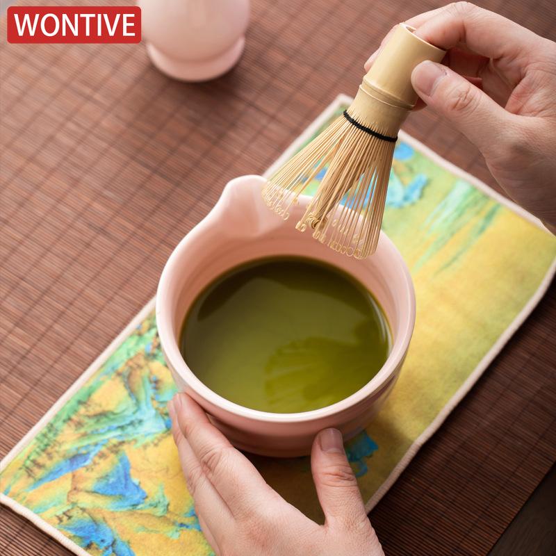 High-end 4-7pcs/set Japanese Ceramic Matcha Gift Box Matcha Tea Set With Whisk And Bowl Sumptuous Grinder Brush Tea Tools Hold