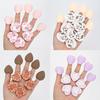 Printed Heart-Shaped Makeup Sponges, for Beauty and Makeup, Mixed Use with BB Cream, Liquid Foundation, and Concealer. Especially Suitable for Coverin