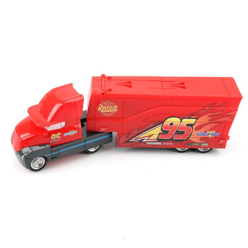 Non-Toxic 7Pcs/Box Pixar Cars Toys Lightning Mcqueen Jackson Storm Mack Uncle Truck 1:55 Model Car Toy Children Birthday Gift
