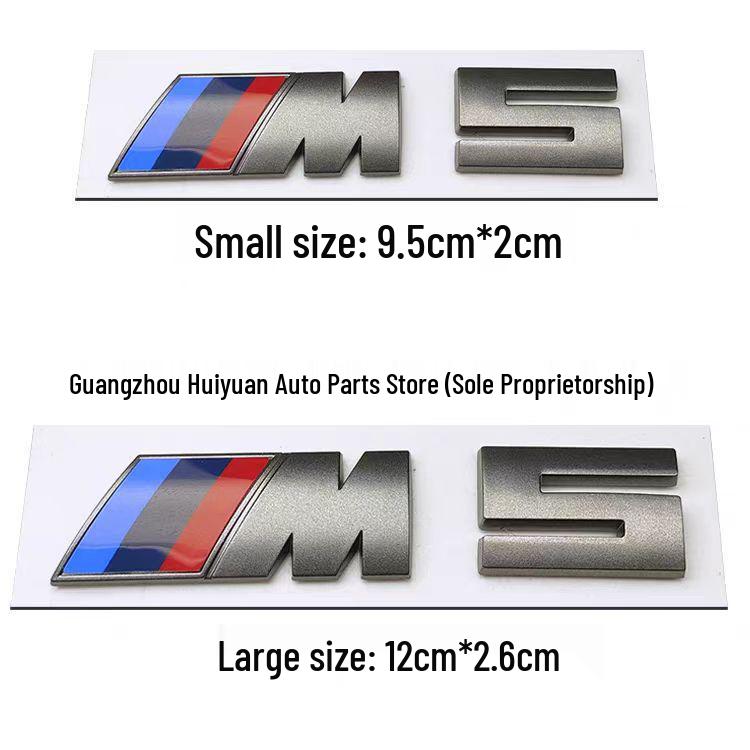BMW Gray Car Emblem Stickers for M330i, M340i, M550i, M240i, and M530i Tail Modifications
