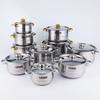Edelstahl Kochgeschirr-Set für Gas- & Induktionsherde (18-26cm), Kochtopf mit zwei Griffen, 5-teiliges Set