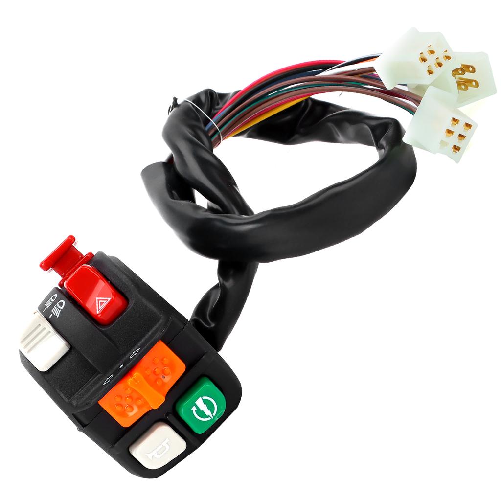 22mm Handlebar Switch High Low Beam Light Turn Signal Ignition Waterproof Control Button