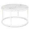 Agnes Max Coffee Table 80 Cm White Marble Modern