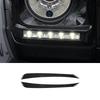 2PCS Real Carbon Fiber Car Headlight Lamp Eyebrow Decoration Sticker For Mercedes-Benz G-CLASS W463 2013-2018 Auto Accessories