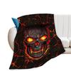 Skull Pattern Flannel Blanket Digital Print Blanket Halloween Gift Bedroom Sofa Decoration