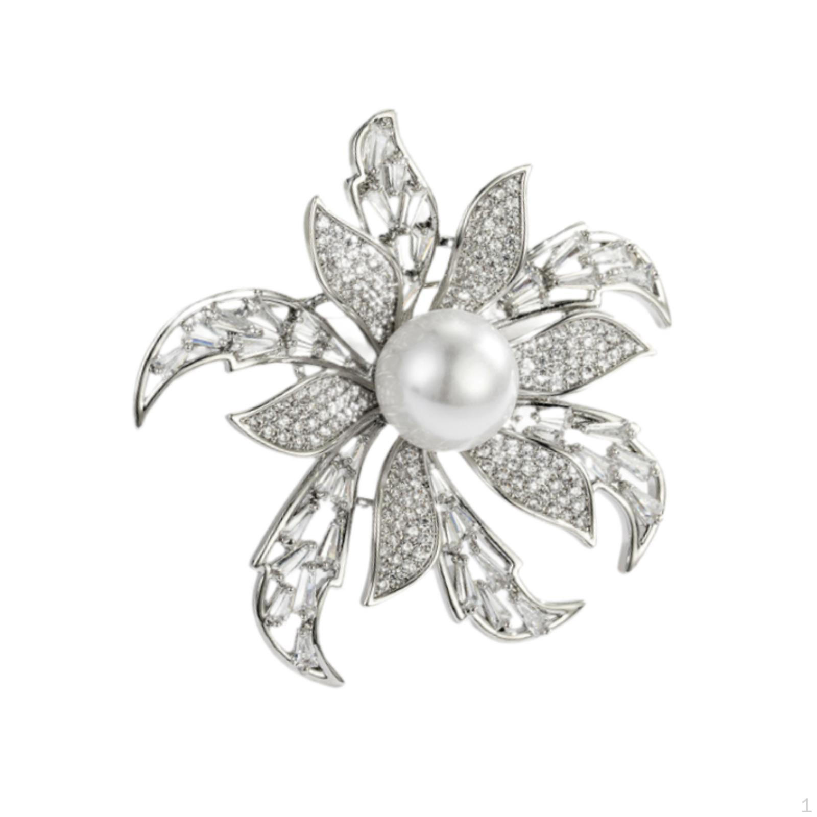 

Брошь-цветок на лацкан для женского торжественного наряда Argent