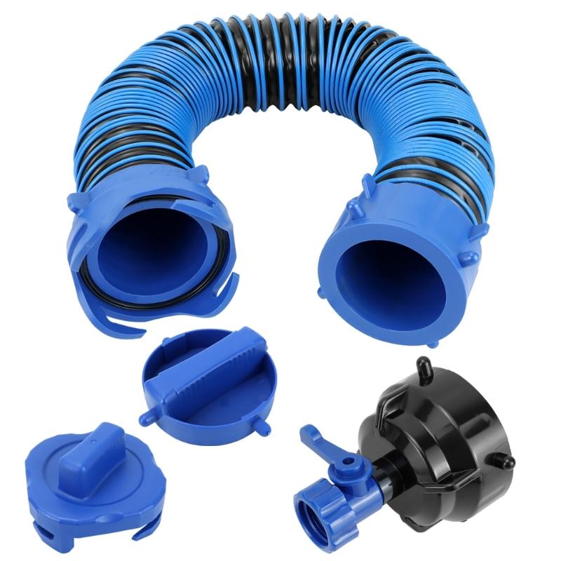 3FT Flexible Rvs Drain Hose for Campers With Reinforced Construction Water Discharge Pipe Waste Hose Set