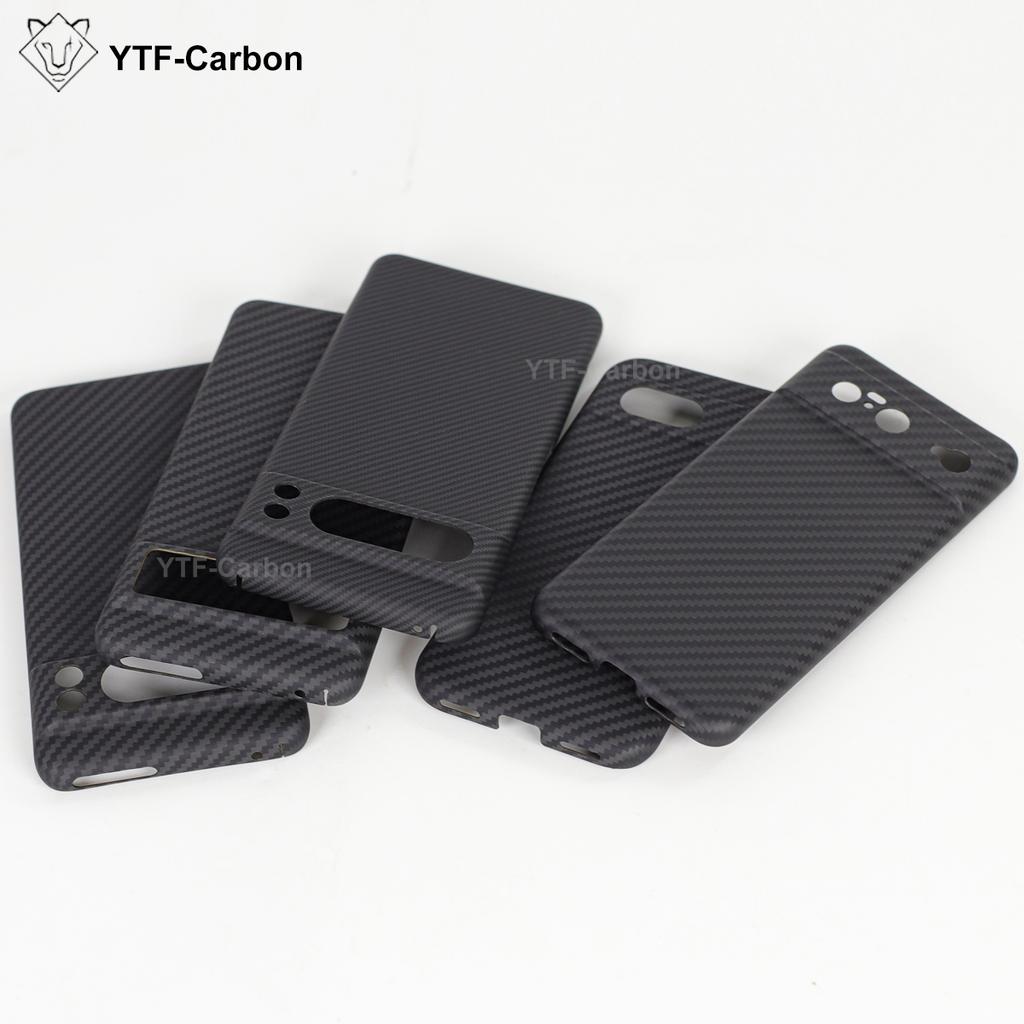YTF-Carbon Kevlar Aramid Fiber Phone Case For Google Pixel 8 8 Pro Aramid Fiber Carbon Magnetic Kevlar Magsafe Thin Light Premiu