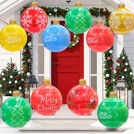 18,9 palcová obří nafukovací vánoční koule venkovní velká PVC nafukovací koule pro venkovní dvůr trávník veranda dekorace
