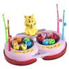 1 Set Kids Birthday Gifts Magnetic Small Fish Wind-up Clockwork Toys Mini Fishing Machine Parent-child Game