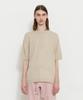 KNITTED Cool Summer Essential Round Short Sleeve Knit Tee Beige