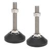 2 szt. Nóżki poziomujące M16 Regulacja wysokości 100 mm Okrągła podstawa 80 mm Antypoślizgowe poziomery meblowe dla