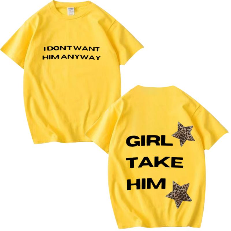 Tate McRae It's Ok I'm Ok Print T-Shirt Herren Damen Oversized 100% Baumwolle Kurzarm Sommerdruck Unisex Übergröße Tops