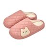 Cartoon Leder Baumwollpantoffeln wasserdicht und rutschfest Hausschuhe Herbst und Winter Samt warm weiche Sohle Baumwollmopp Hausschuhe