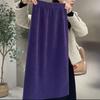 Women's Retro Wool Plaid Midi Skirt Autumn Plus Size Slim-Fitting A-Line Skirt for Pear Body Shape