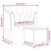 VidaXL Fauteuil Cabriolet avec Repose-pied, Chaise avec Accoudoirs, Canapé avec Dossier, Siège Rembourré Salon Chambre, Noir 356479