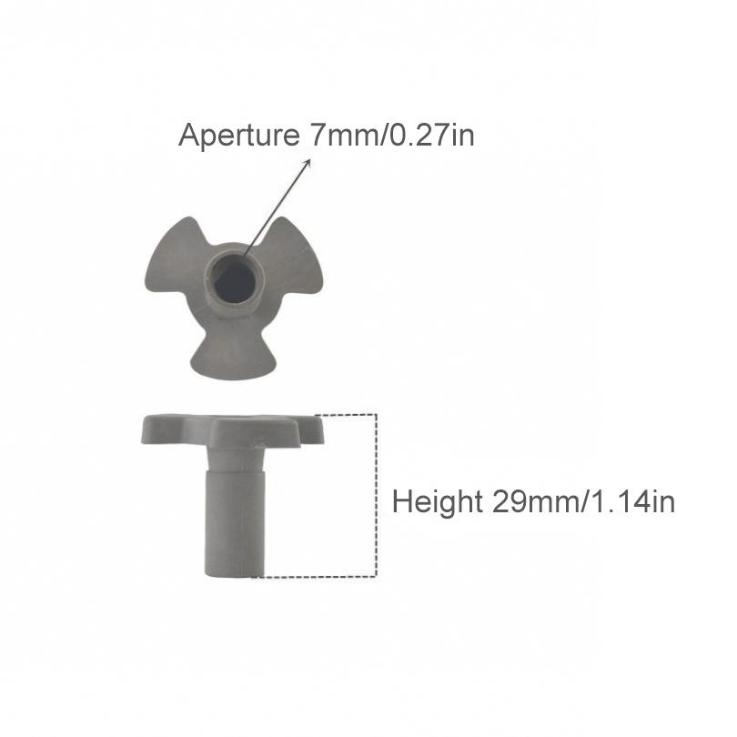 7mm Microwave Oven Glass Turntable Rotary Shaft Y Type Aperture Fit for Galanz