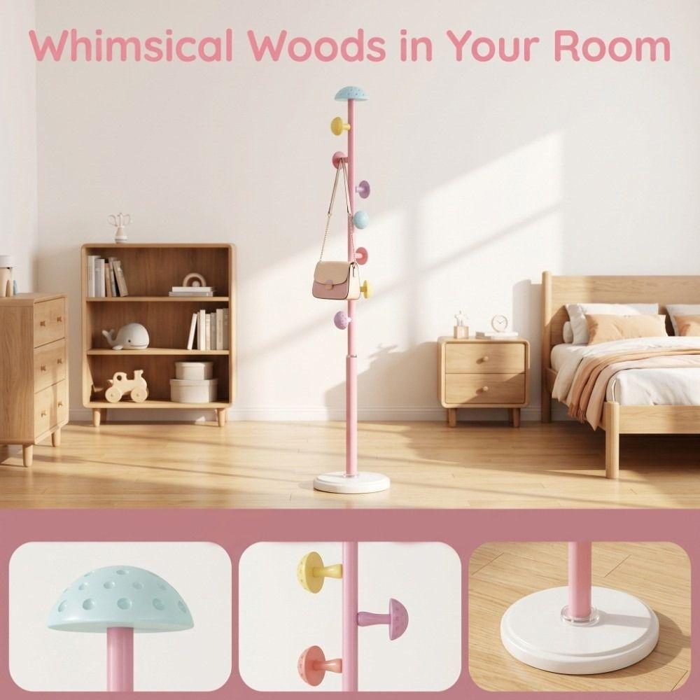 Multi-functional Mushroom Coat Rack Decorative Simple Modern Vertical Clothes Hanger Sturdy Space-Saving