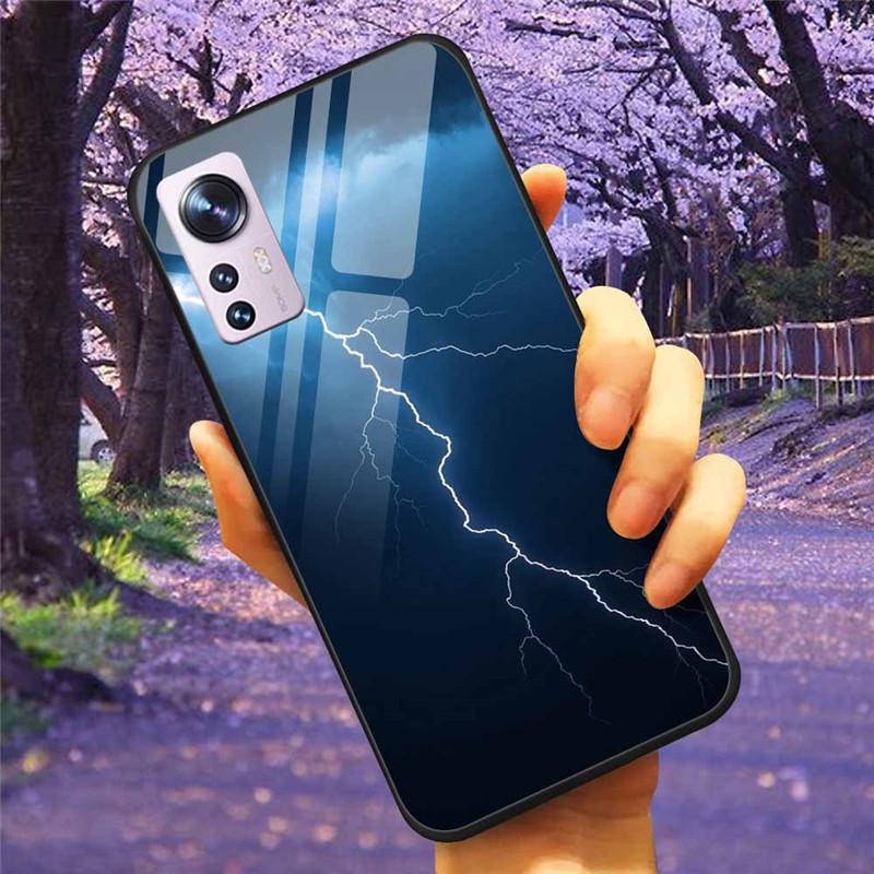 For Xiaomi 12T / 13T Case Tempered Glass SPACE Marble Luxury Hard Back Cover for Xiaomi 13T Pro / 12TPro Bumper for Xiaomi13T