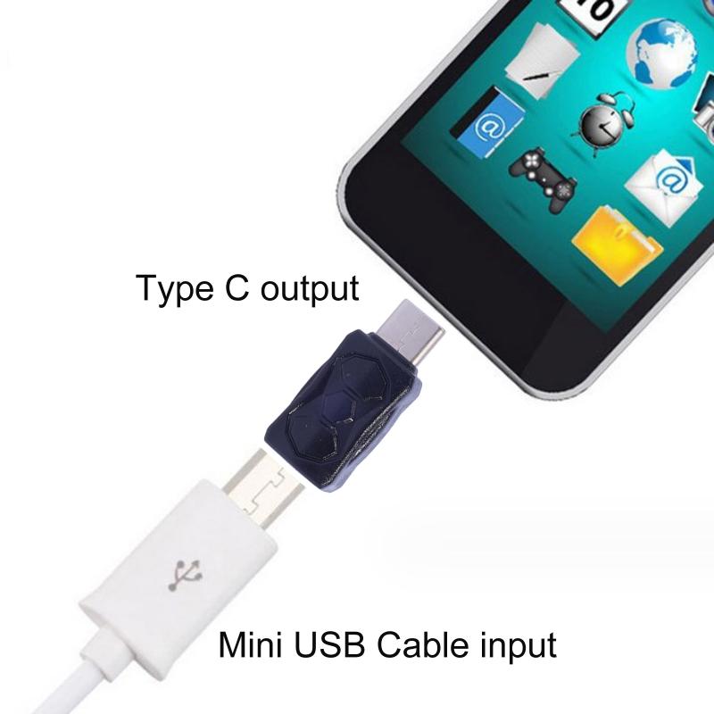 Mini USB Female to Type C Male Conversion Adapter Converter Black Support 5V2A Charging & 480Mbps Data Transfer