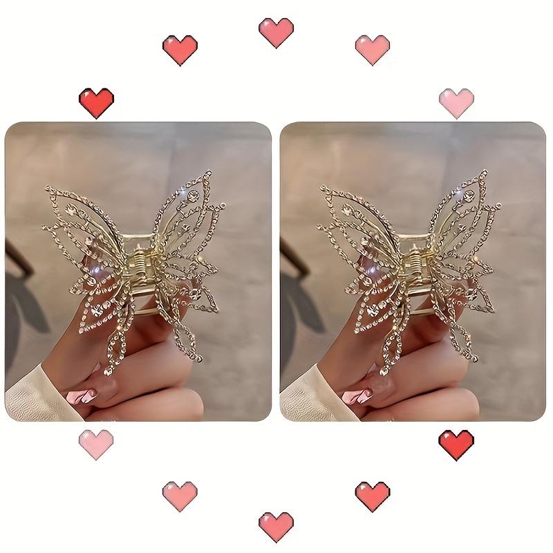 Beautiful butterfly hairpin, half claw style, suitable for daily wear