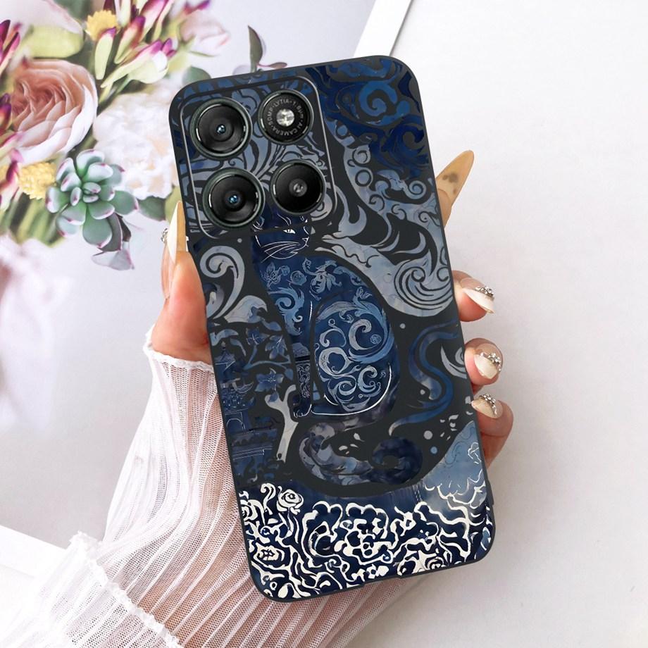 For Motorola Moto G67 Power G57 Power Phone Case Soft Silicone Cover Butterfly Dragon Cat Floral Design Capa Motorola G57 Funda