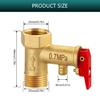 Brass Pressure Reducing Relief Valves Electric Water Heater Safety Valves for Water Heaters Systems Replacement Part