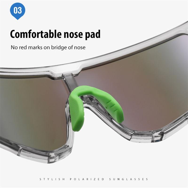 AORON Big Frame Cycling Sunglasses Outdoor Fashion Sport Driving Skiing Glasses for Men Women Photochromic Polarized Sunglasses