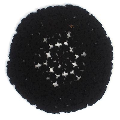 Universele chemie Bloemen gebreide zwarte baret Baret